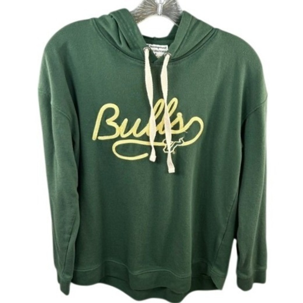 Champion South Florida USF Bulls Women's Pullover Hooded Sweatshirt SM Green
